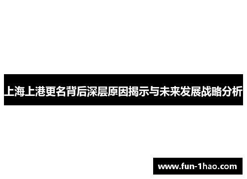 上海上港更名背后深层原因揭示与未来发展战略分析